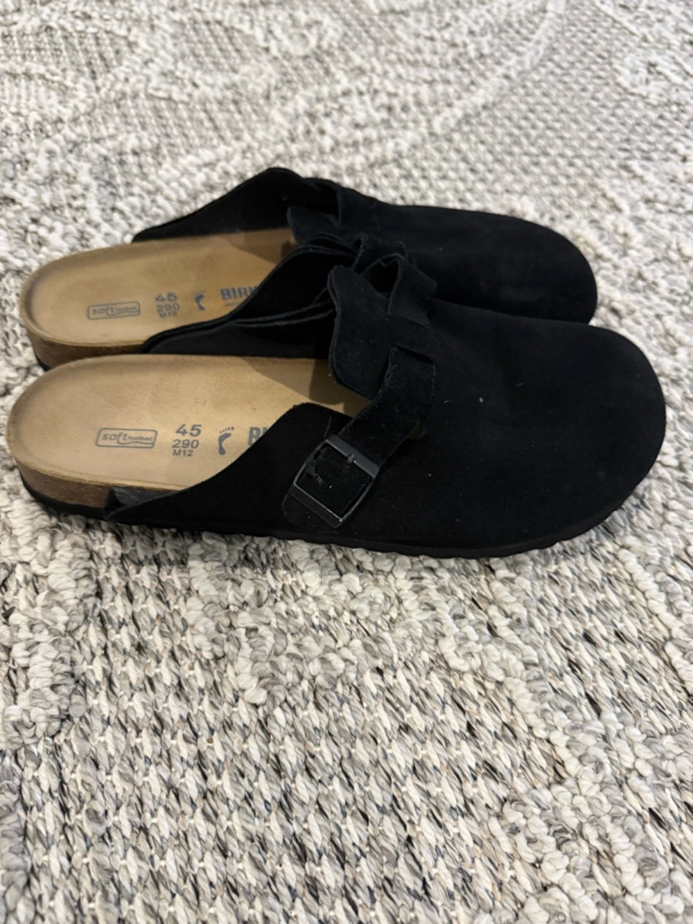 Birkenstock Black Suede Boston Clog